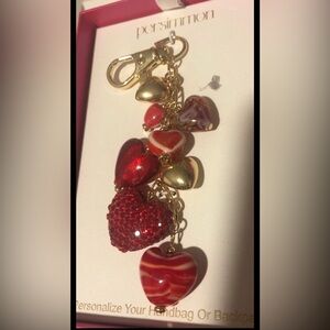 Persimmon Multi-Heart Charms for Keychain/Purse